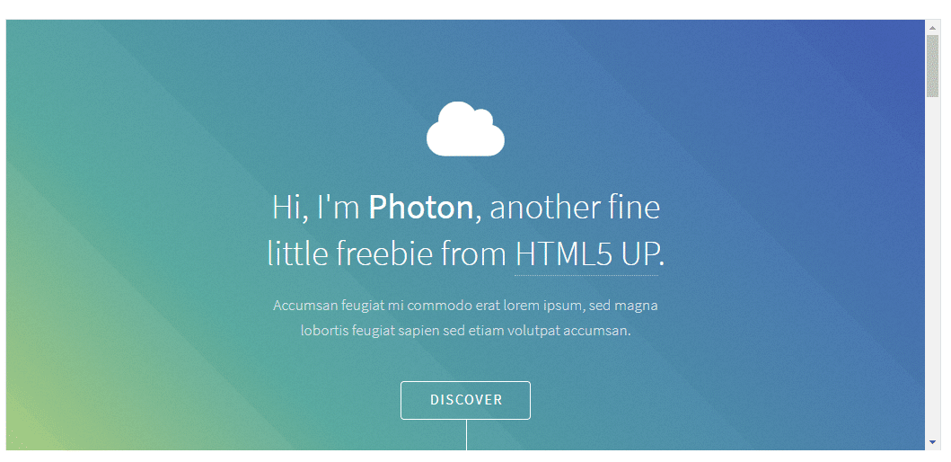 Photon - responsive HTML template