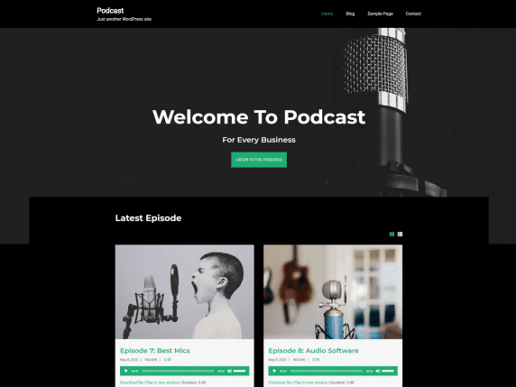 Simple Podcast -  WordPress theme