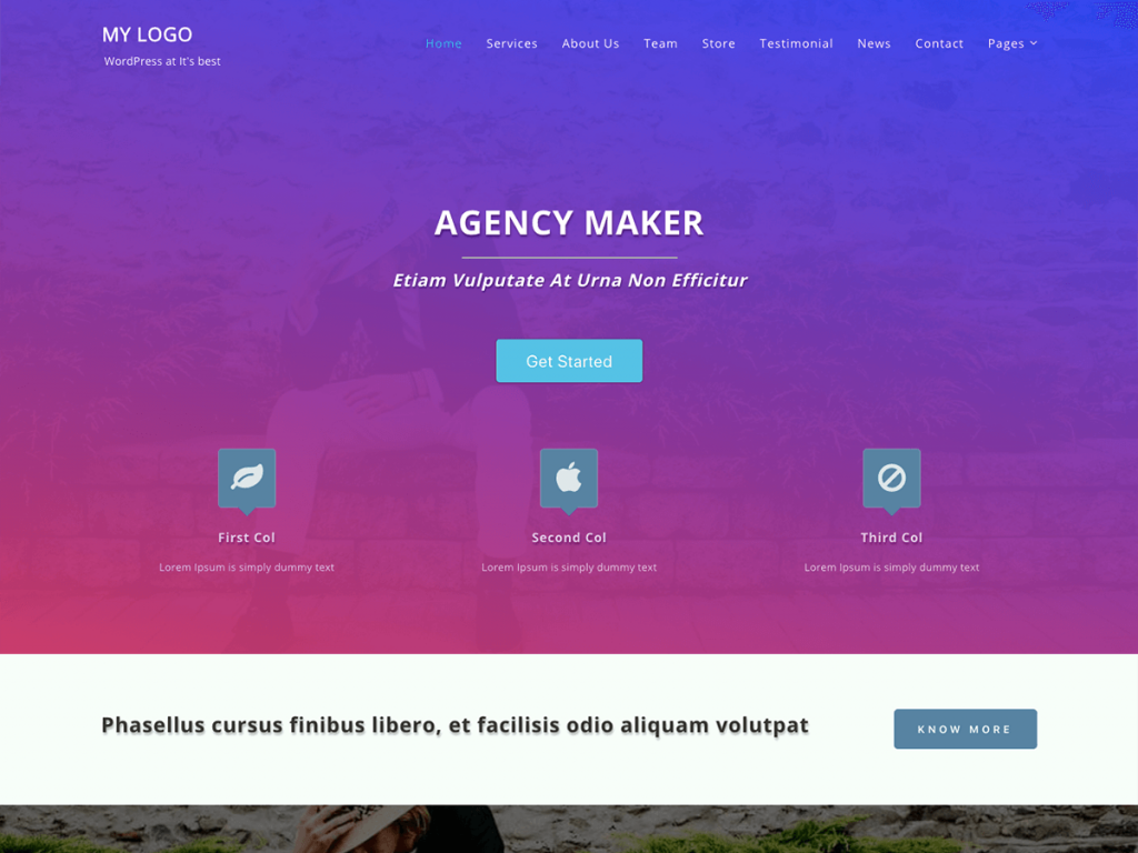 Agency Maker - Free WordPress Theme - DesignHooks
